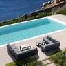 Outdoor sofa set with weather-resistant cushions | 户外沙发套装,配有耐候座垫 | 户外梳化套裝,配有耐候座墊