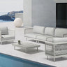 Outdoor sofa set with weather-resistant cushions | 户外沙发套装,配有耐候座垫 | 户外梳化套裝,配有耐候座墊