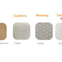 Outdoor sofa set with weather-resistant cushions | 户外沙发套装,配有耐候座垫 | 户外梳化套裝,配有耐候座墊