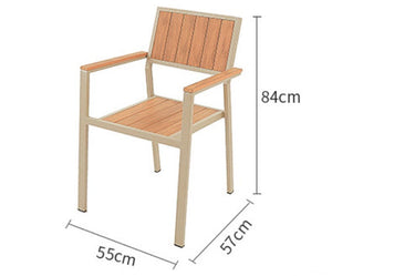 Alfresco | Echo | Outdoor Rect Table with Kuba Armchair Set - Champagne