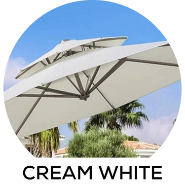 Cream white outdoor umbrella color option / 米白色戶外太陽傘顏色選擇