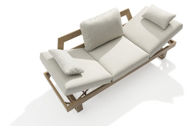 Outdoor sofa with weather-resistant cushions | 户外沙发,配有耐候座垫 | 户外梳化,配有耐候座墊