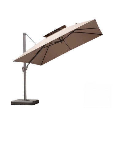 3x3M square outdoor umbrella with light pole, open / 3x3米輕型傘柱方形戶外太陽傘,開傘狀態