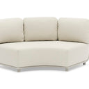 Couture Jardin Hug outdoor arc corner sofa in greige color, featuring a modern design and durable materials for outdoor living