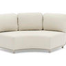Couture Jardin Hug outdoor arc corner sofa in greige color, featuring a modern design and durable materials for outdoor living