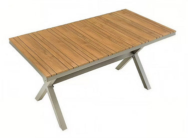 Alfresco | Anita | Outdoor Rect Table with Caledonia Armchair Set - Champagne