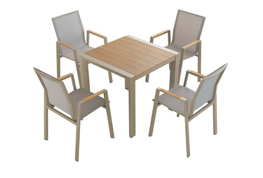Alfresco | Wallace | Outdoor Square Dining Set - Champagne