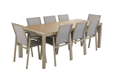 Alfresco | Wallace | Outdoor Rect Dining Set - Champagne