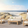 Outdoor sofa set with weather-resistant cushions | 户外沙发套装,配有耐候座垫 | 户外梳化套裝,配有耐候座墊