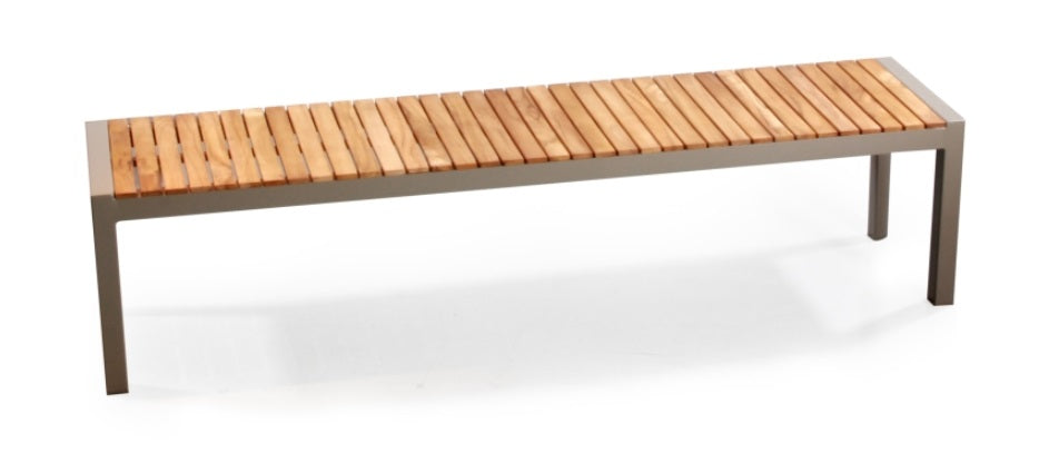Montpelier Outdoor Aluminum Teak Wood Extendable Table and Bench Set (100% FSC® teak)