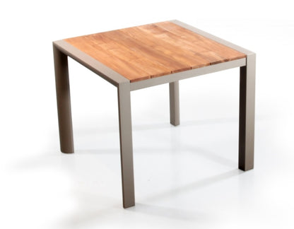 Brookvale Outdoor Aluminum Teak Wood Square Table Set (100% FSC® teak)