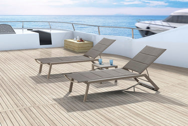 Alfresco | Chic | Outdoor Aluminum Side Table-Champagne or Charcoal