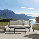 Outdoor sofa set with weather-resistant cushions | 户外沙发套装,配有耐候座垫 | 户外梳化套裝,配有耐候座墊