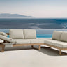 Outdoor sofa set with weather-resistant cushions | 户外沙发套装,配有耐候座垫 | 户外梳化套裝,配有耐候座墊