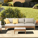 Outdoor sofa set with weather-resistant cushions | 户外沙发套装,配有耐候座垫 | 户外梳化套裝,配有耐候座墊
