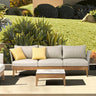 Outdoor sofa set with weather-resistant cushions | 户外沙发套装,配有耐候座垫 | 户外梳化套裝,配有耐候座墊