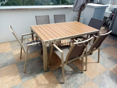 Alfresco | Echo | Outdoor Dining Set of 5 pcs - Champagne