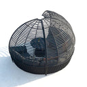 Elegant pavilion with canopy featuring a durable aluminum frame and UV treated rope for outdoor use