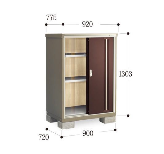 *Pre-order* Inaba Outdoor Storage Cabinets KMW-097C (W920xD775xH1303mm) 0.929m3