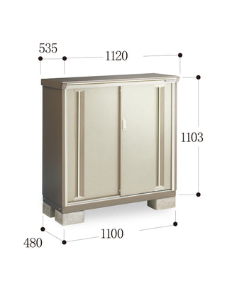 *Pre-order* Inaba Outdoor Storage Cabinets KMW-115B (W1120xD535xH1103mm) 0.661m3