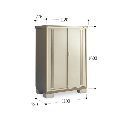 *Pre-order* Inaba Outdoor Storage CabinetsKMW-117D (W1120xD775xH1603mm) 1.391m3
