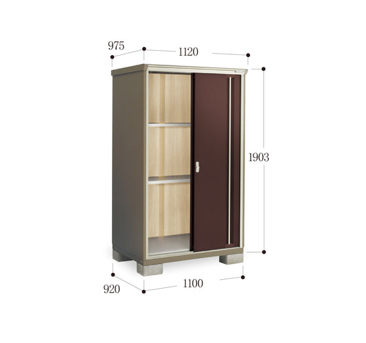 *Pre-order* Inaba Outdoor Storage Cabinets KMW-119E (W1120xD975xH1903mm) 2.078m3
