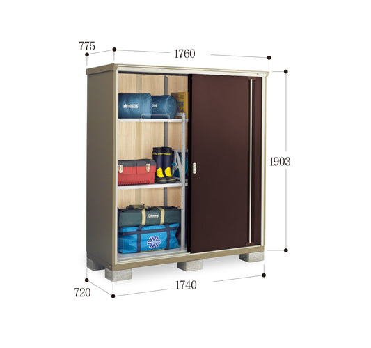 *Pre-order* Inaba Outdoor Storage Cabinets KMW-177E (W1760xD775xH1903mm) 2.596m3