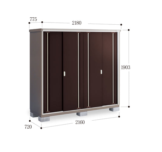 *Pre-order* Inaba Outdoor Storage Cabinets KMW-217E (W2180xD775xH1903mm) 3.215m3
