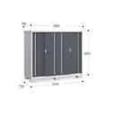 Inaba outdoor storage cabinet featuring a sleek design for outdoor use, waterproof and sun-resistant, made in Japan. / Inaba 戶外儲物櫃,適合戶外使用,防水防曬,產自日本。 / Inaba 户外储物柜,适合户外使用,防水防晒,产自日本。