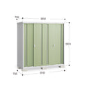 Inaba outdoor storage cabinet featuring a sleek design for outdoor use, waterproof and sun-resistant, made in Japan. / Inaba 戶外儲物櫃,適合戶外使用,防水防曬,產自日本。 / Inaba 户外储物柜,适合户外使用,防水防晒,产自日本。