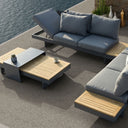 Outdoor sofa set with weather-resistant cushions | 户外沙发套装,配有耐候座垫 | 户外梳化套裝,配有耐候座墊