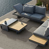 Outdoor sofa set with weather-resistant cushions | 户外沙发套装,配有耐候座垫 | 户外梳化套裝,配有耐候座墊