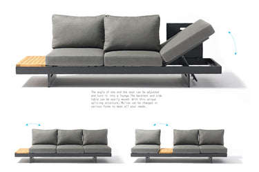 Outdoor sofa set with weather-resistant cushions | 户外沙发套装,配有耐候座垫 | 户外梳化套裝,配有耐候座墊