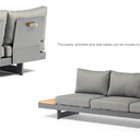 Outdoor sofa set with weather-resistant cushions | 户外沙发套装,配有耐候座垫 | 户外梳化套裝,配有耐候座墊