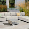 Outdoor sofa set with weather-resistant cushions | 户外沙发套装,配有耐候座垫 | 户外梳化套裝,配有耐候座墊