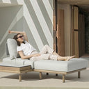 Outdoor sofa set with weather-resistant cushions | 户外沙发套装,配有耐候座垫 | 户外梳化套裝,配有耐候座墊