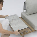 Outdoor sofa set with weather-resistant cushions | 户外沙发套装,配有耐候座垫 | 户外梳化套裝,配有耐候座墊