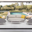 Outdoor sofa set with weather-resistant cushions | 户外沙发套装,配有耐候座垫 | 户外梳化套裝,配有耐候座墊
