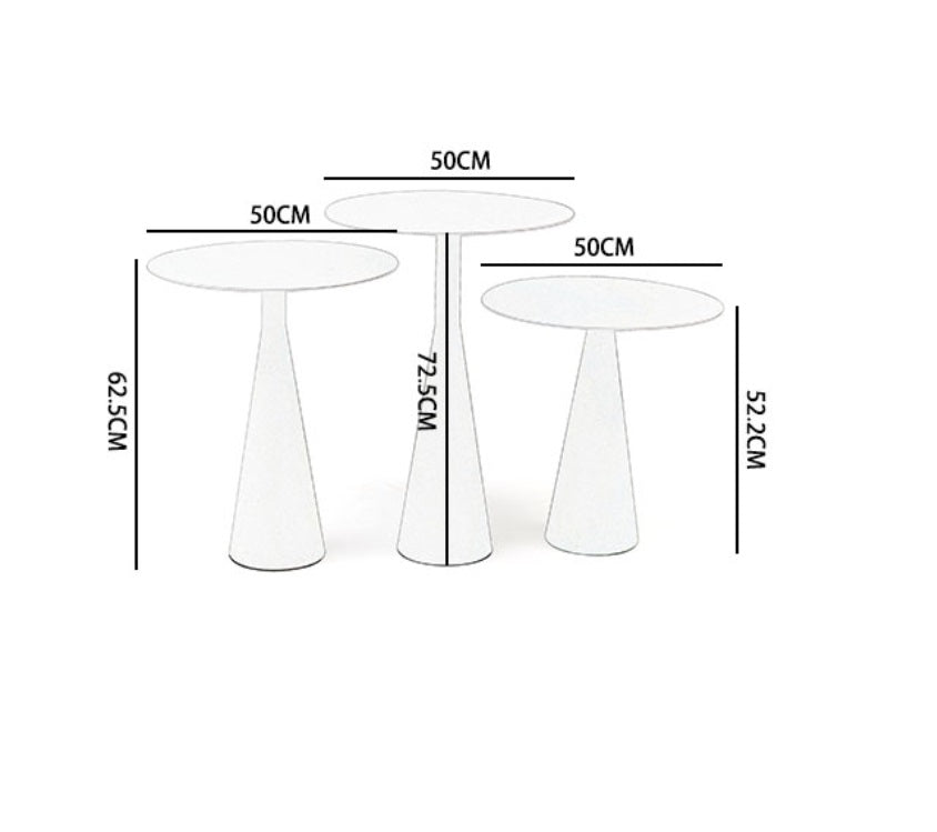 Infinity Outdoor Side Table - White or Grey Color