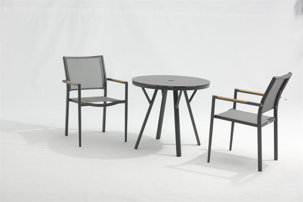 Couture Jardin | Yes | Outdoor Round Table with Polo Ant Armchair Set