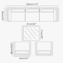 Outdoor sofa set with weather-resistant cushions | 户外沙发套装,配有耐候座垫 | 户外梳化套裝,配有耐候座墊