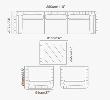 Outdoor sofa set with weather-resistant cushions | 户外沙发套装,配有耐候座垫 | 户外梳化套裝,配有耐候座墊