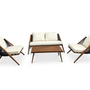 Outdoor sofa set with weather-resistant cushions | 户外沙发套装,配有耐候座垫 | 户外梳化套裝,配有耐候座墊