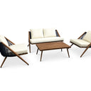 Outdoor sofa set with weather-resistant cushions | 户外沙发套装,配有耐候座垫 | 户外梳化套裝,配有耐候座墊