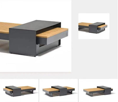 Outdoor sofa set with weather-resistant cushions | 户外沙发套装,配有耐候座垫 | 户外梳化套裝,配有耐候座墊
