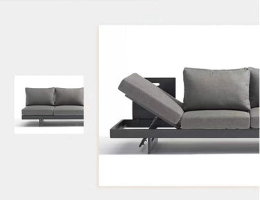 Outdoor sofa set with weather-resistant cushions | 户外沙发套装,配有耐候座垫 | 户外梳化套裝,配有耐候座墊