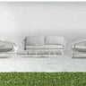 Outdoor sofa set with weather-resistant cushions | 户外沙发套装,配有耐候座垫 | 户外梳化套裝,配有耐候座墊