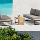 Outdoor sofa set with weather-resistant cushions | 户外沙发套装,配有耐候座垫 | 户外梳化套裝,配有耐候座墊
