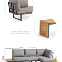 Outdoor sofa set with weather-resistant cushions | 户外沙发套装,配有耐候座垫 | 户外梳化套裝,配有耐候座墊
