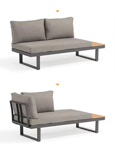 Outdoor sofa set with weather-resistant cushions | 户外沙发套装,配有耐候座垫 | 户外梳化套裝,配有耐候座墊